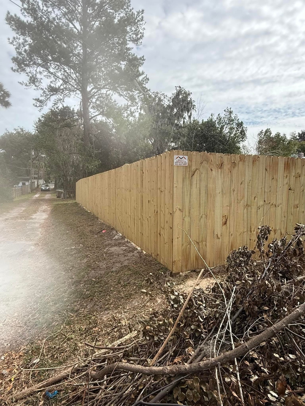 Merritt Fence wood privacy project